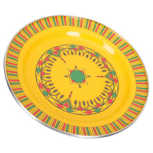 Emaille Snackteller Chinesisch Servierplatte Farbige Essensplatte