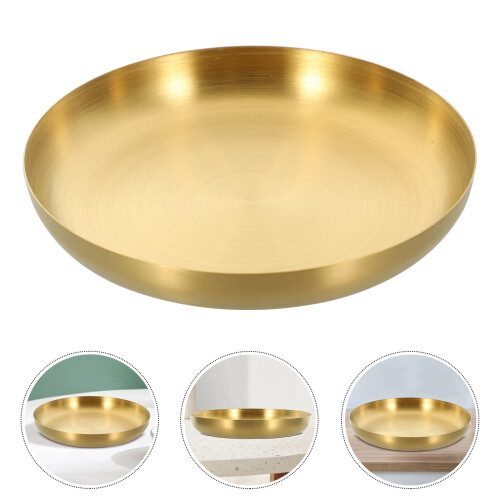 Edelstahlplatte Snacktablett Servierplatte Lebensmittelplatte 2