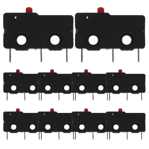 10St Elektrogeräteschalter Schwarz Ppa+Eisen