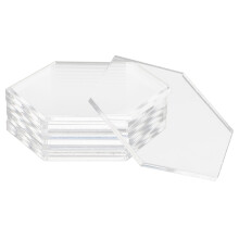 20Pièces Plaques Acryliques Claires Hexagonales Pour Créations DIY