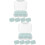 2 Sets Mehrfachfach-Medikamentendispenser Tragbarer Organizer 9