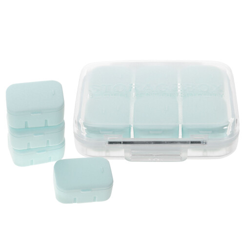 2 Sets Mehrfachfach-Medikamentendispenser Tragbarer Organizer 1