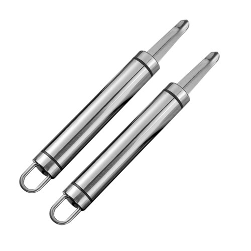 2 Tag Kitchen Entkerner Dessertladen 16,5x2x2cm Silber
