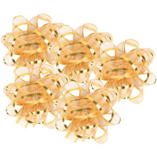 5St Gouden Moños Para Regalos Van Non-Woven Stof Voor Kerstdecoratie