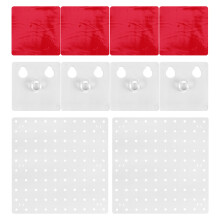 2Stk Pegboards Wandmontierte Aufbewahrungsregale Mit 8Stk Zubehörteile