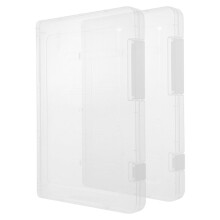 2pcs stackable clear plastic storage bins for puzzles crafts jewelry