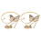 2 Schmetterling Gardinenhalter Elastische Schnur Gold 11