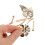 2 Schmetterling Gardinenhalter Elastische Schnur Gold 4