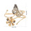2 Schmetterling Gardinenhalter Elastische Schnur Gold 2