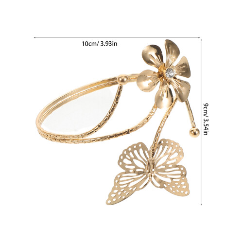 2 Schmetterling Gardinenhalter Elastische Schnur Gold 2