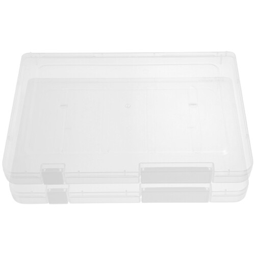 2pcs stackable clear plastic storage bins for puzzles crafts jewelry 2