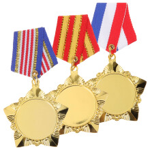 3Stk Legierung Gedenk Anstecknadel Soldat Medaille Kinder