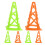 6St Trainingshütchen Grün Orange PP-Material 2