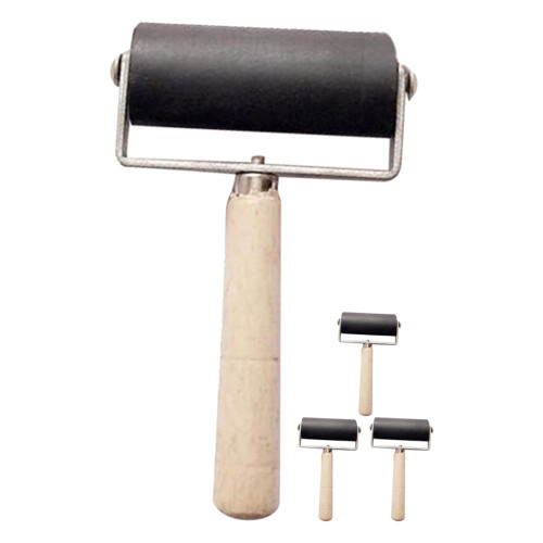 Raindrops Blockdruck-Rolle Kunststoff 4er Set 2