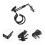 Support Métal Noir Pour Sourdines Trombone Trompette Cornet 11