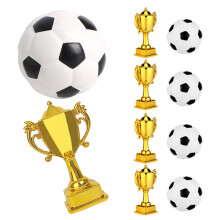 5 Sets Fußball Cake Topper Mini Pokale Kunststoff Kindergeburtstag