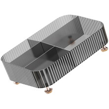 Table Organizer Kosmetiktablett Transparent Schwarz 1Stück
