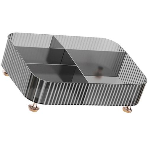 Table Organizer Kosmetiktablett Transparent Schwarz 1Stück 1