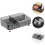 Table Organizer Kosmetiktablett Transparent Schwarz 1Stück 7