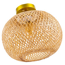 Room Bamboo Weaving Lampe Golden Metall 1