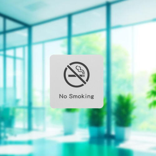 No Smoking Schild Aluminium Reflektierend Für Außenbereich 2