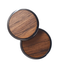 1Paar Modische Holz-Ärmelknöpfe Kaffee Alloy Für Hemd Accessoires