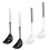 Simple Design Spoon White And Black 4pcs 9