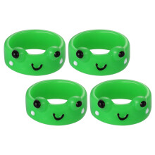 4Stück Cartoon-Frosch-Fingerringe Harz Tier Dekorative Ringe