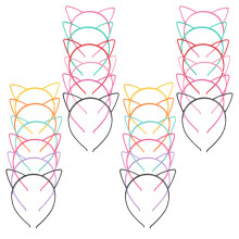 24St Kattenoor Haarbanden Kunststof Vrolijke Kleuren Decoratie