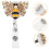 Metalen Retractable Badgehouder ABS Waterdiamant Multikleur 10