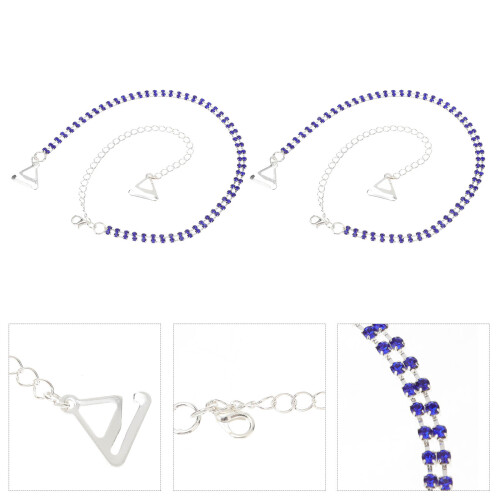 1 Pair Adjustable Rhinestone Bra Shoulder Straps Accessories 1