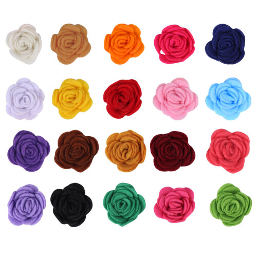 20 Mini Blumen Für Basteln Rose Haarschmuck