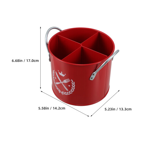 Christmas Metal Kitchen Caddy With 4 Compartments 1