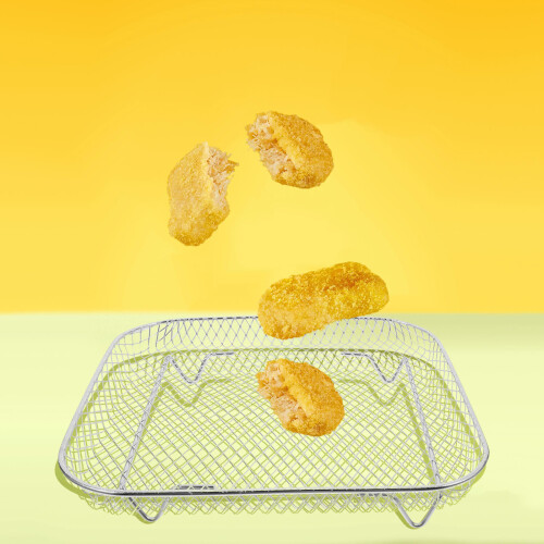 1Set Heißluftfritteuse Stapelbarer Grillzubehör 2