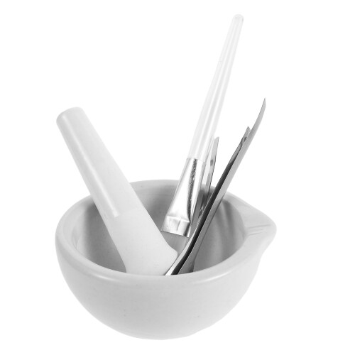 One Set Ceramic Mortar And Pestle For Kitchen Use