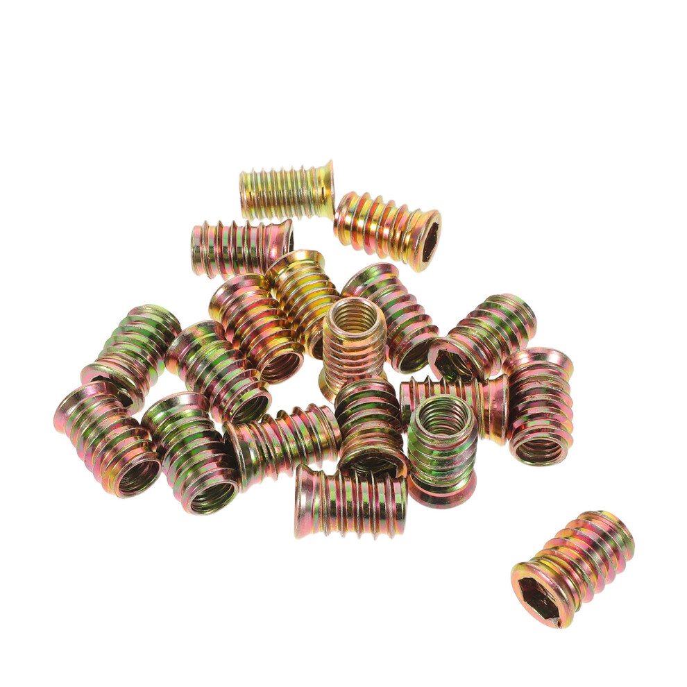 50Pcs Wood Inserts Bolt - M10x25 Iron Fastener With Hex Socket 061145534829