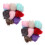 16 pz pompon per in pelliccia morbida con anello elastico 1