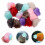 16 pz pompon per in pelliccia morbida con anello elastico 10