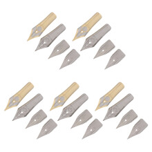 20Pcs Universal Fountain Pen Nibs Fine Steel Tips For Calligraphy