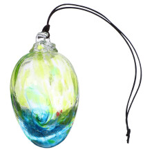 Hand Painted Crystal Easter Egg Ornaments Hollow Pastel Pendants