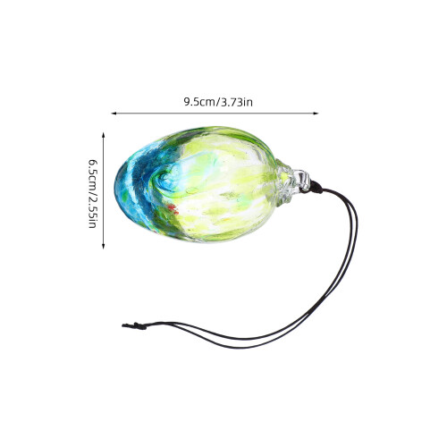 Hand Painted Crystal Easter Egg Ornaments Hollow Pastel Pendants 2