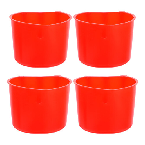 12 Pcs Thickened Plastic Hanging Feeding Bowls For Chicken Coops 1