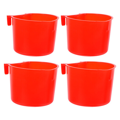 12 Pcs Thickened Plastic Hanging Feeding Bowls For Chicken Coops 2
