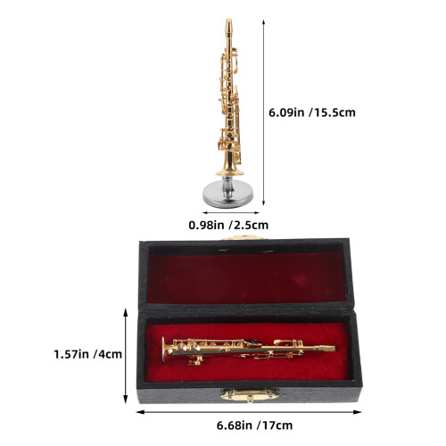 1 Set Mini Saxofoon Model Met Figuur En Decor 1