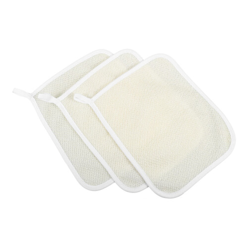 Exfoliërende Wasdoek Bad Doek Beige 3-Pack