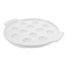Olijf Plate Ovenschaal Voor Slakkenplateaus 12 Stuks Wit