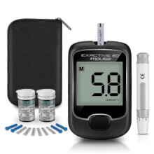 Exactive Eq Impulse Fully Automatic High Glucose Measuring Instrument with 50 Strips 50 Lancets for Diabetes Monitoring