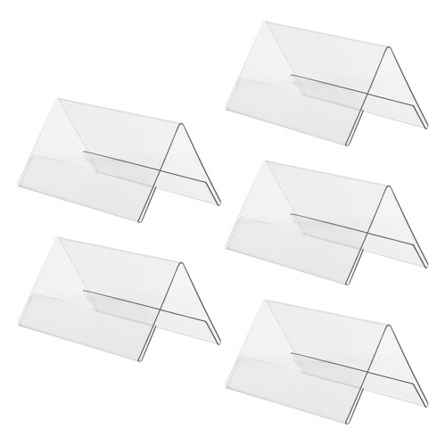 5Stk Acryl Display Karten Transparent Doppelseitig Für