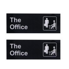 2 Acryl Logo Schilder Büro Personal