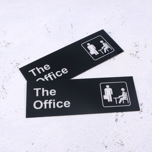 2 Acryl Logo Schilder Büro Personal 2